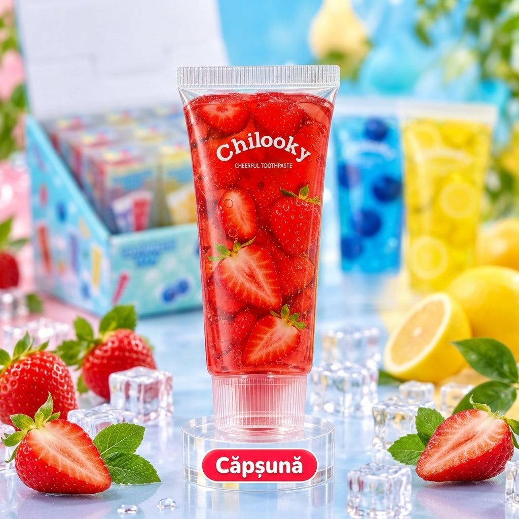 Jucarie Antistres Squishy Chilooky - Tub de Pastă Fructată cu Gel