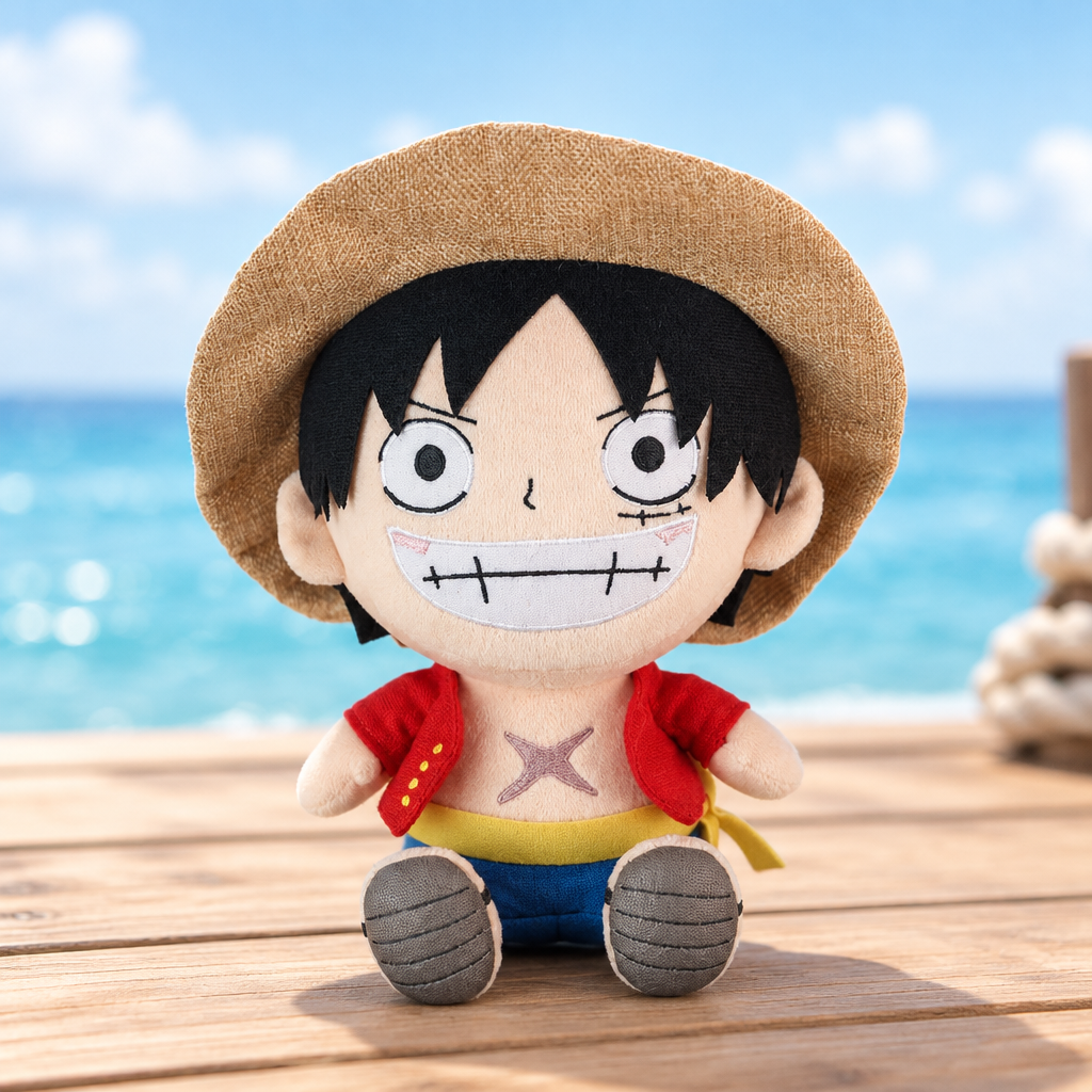 Jucarie de plus One Piece – Monkey D. Luffy (Versiunea New World) – 25 cm