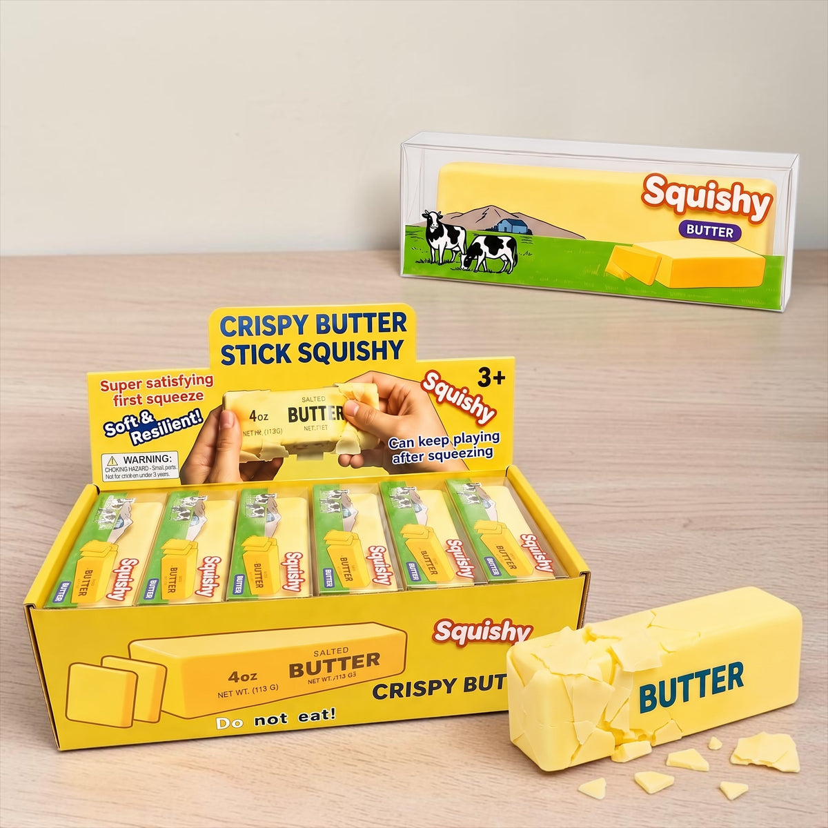 Jucarie Antistres Squishy Wax Butter - Unt acoperit de ceara