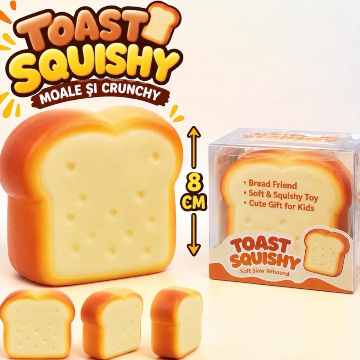 Jucarie Antistres Squishy Toast Crunchy