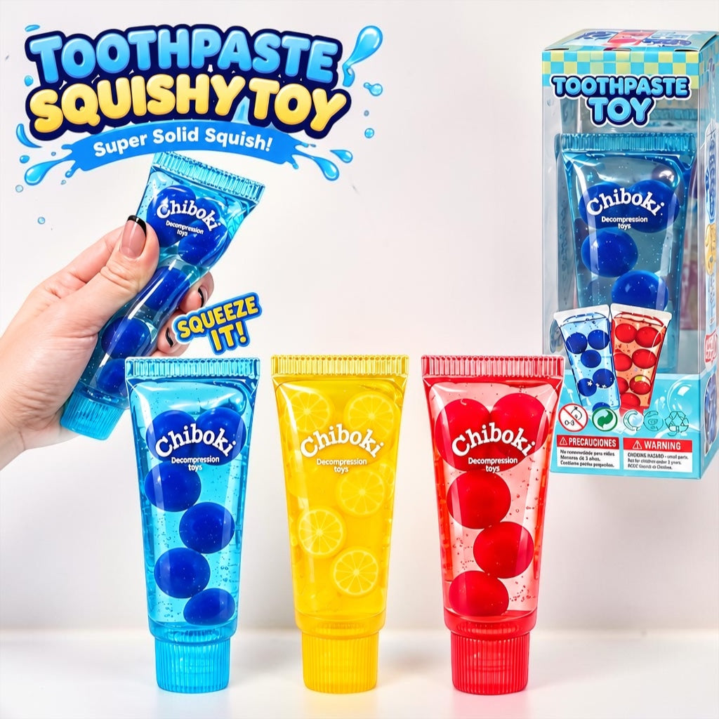 Jucarie Antistres Squishy Chiboki - Tub de Pastă Fructată cu Gel