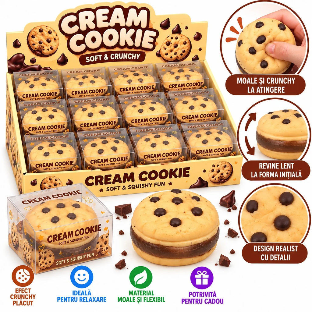 Jucarie Antistres Squishy Crunchy Cookie