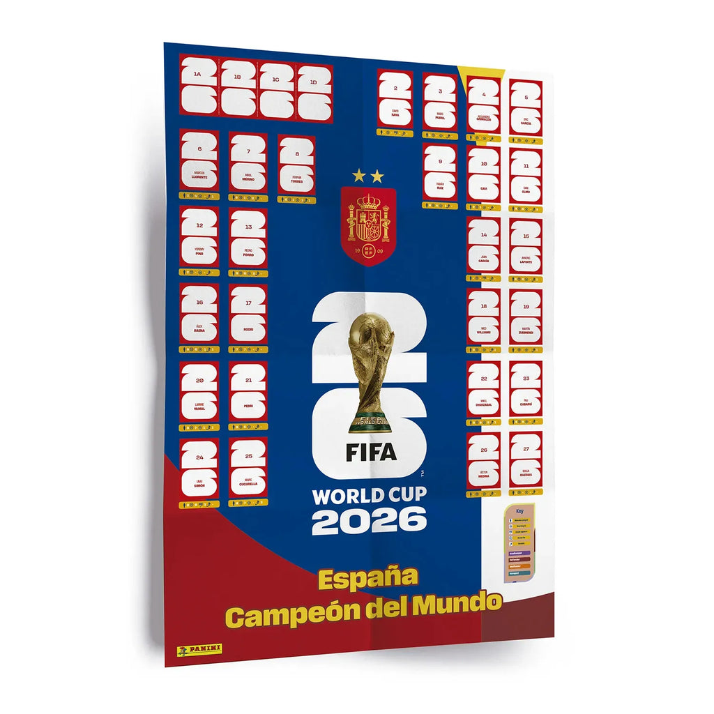 Poster Oficial Spania-Campioana Mondiala Panini Fifa World Cup 2026
